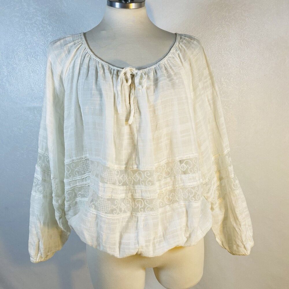 Free People sz S Petite White Top